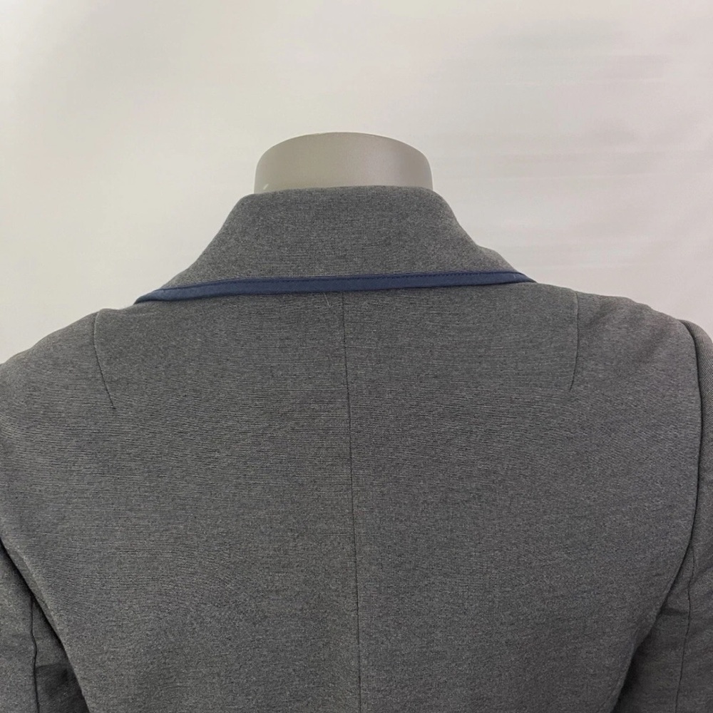 Boden Blazer Sz 8 Gray 3-Button Lined Floral Silk Lining Academia Preppy Office - Picture 10 of 13
